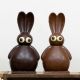 Lapin crétin en chocolat noir garni