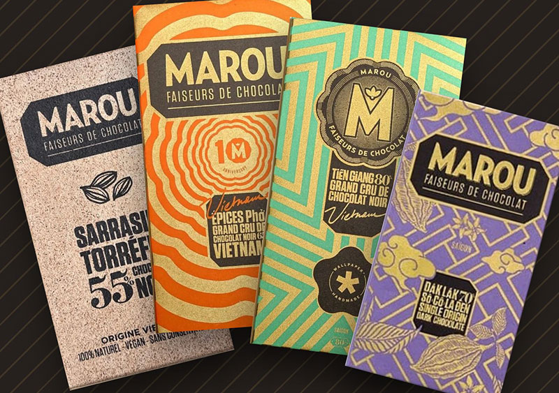 Tablettes de chocolat Marou